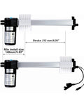 Heavy Hitter Linear Actuator For Power Recliner Lift Chair Motor Replacement, 212mm stroke, DC drive with plug.