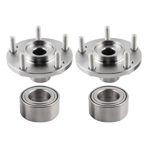 2 X Front Wheel Hub Bearing Assembly For 2006-2014 Hyundai Sonata 4-Cylinder Excludes 2.0L Turbo, 2011-2014 Tucson, 2003-2005 XG350, 2011-2014 Kia Sportage, 2007-2010 Kia Rondo, 2006-2013 Kia Optima Replacement 510034 930603, showing two hub assemblies and bearings