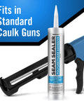 Go-To Paintable Polyurethane Seam Sealer For Auto Body Gaps And Welds, Flexible Joint Filler with caulk gun, 10.5 Fl Oz