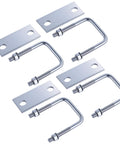 4 Pack Leaf Spring Clamp Kit with 3 Inch Clamps for truck stabilizes leaf springs, silver U-bolts and plates set, easy install suspension upgrade.