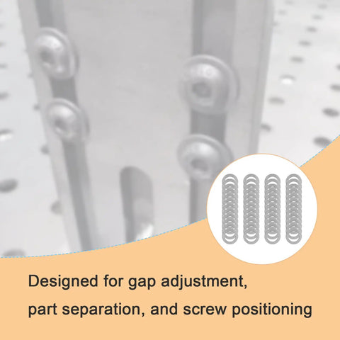 M3x5mm Steel Shim Washer Set, 48Pcs Ultra Thin Spacers For Electronics And Mini Models, shown for gap adjustment use