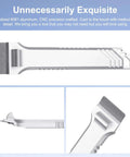 All-Purpose 3D Printer Scraper Tool Kit with anodized handle and SK5 blade, side and angled views highlighting design features.