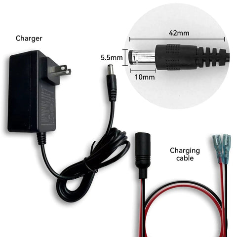 24V LiFePO4 Battery Pack 6Ah With 29.4V 1A Charger 20A BMS Deep Cycle Rechargeable Lithium Battery charger and cables