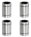LM20UU Linear Bearing Set Four Pack 20x32x42mm Pro Grade Bearings For CNC And 3D Printer Guides Made Of Durable Steel For Smooth Motion And Easy Shaft Fit For Makers, four steel bearings