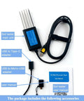 8 In 1 Soil Tester For NPK PH Moisture EC Conductivity And Fertility with USB adapters and user manual