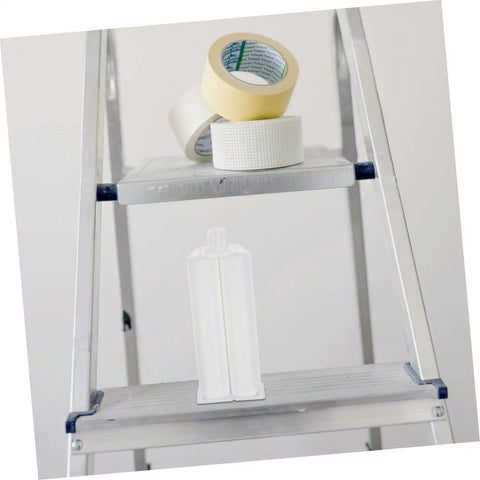 10 Pack Dual Component Epoxy Adhesive Cartridges With Precise Glue Dispensing For Industrial Jobs One To One Ratio White Tubes Portable Manual Applicator Ready Versatile Bonding For Plastic And Metal Repairs on ladder shelf