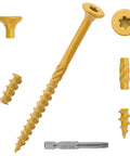 Size 10 Deck Screws 3 Inch 50 Pack With Self Drilling Tip No Pre Drill Needed Pro Grade Serrated Threads Rust Resistant Torx