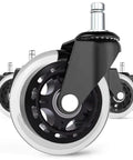 Office chair wheels floor safe, 3-inch rubber caster set