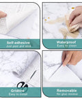 White Marble Peel And Stick Contact Paper Self Adhesive Wallpaper for Furniture Desks Countertops Cabinets Shelves and Walls