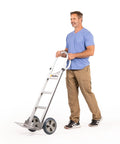 Heavy Duty Hand Truck Dolly With Vertical Loop Handle For Moving Up To 500 Lb Capacity, Aluminum Cart in use