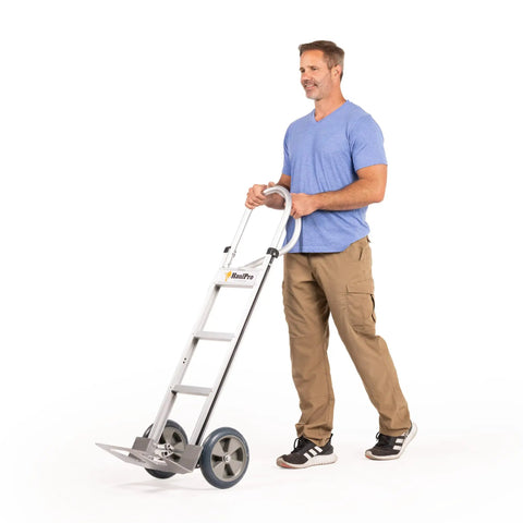 Heavy Duty Hand Truck Dolly With Vertical Loop Handle For Moving Up To 500 Lb Capacity, Aluminum Cart in use
