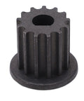 Heavy Duty Rubber Timing Belt With 13 Tooth Sprocket For Electric Scooter Drive, detailed view of the black sprocket with central hole.