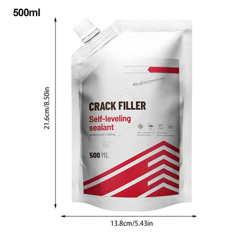 Front view of 500ml Indoor And Outdoor Concrete Crack Filler Self Leveling And Waterproof Patch Sealant for easy gray repairs.