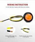 Wiring instructions for 10-Pack Compact 3/4 Inch Round Clearance LED Marker Lights Kit For Truck, RV, Car, Bus, Trailer, Boat Amber 12V