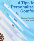 Four tip nozzles with different lengths for Home Use Colon Cleanse Enema Bag Kit 2L With 4 Tip Nozzles, Flow Control Clamp, 5ft Hose.
