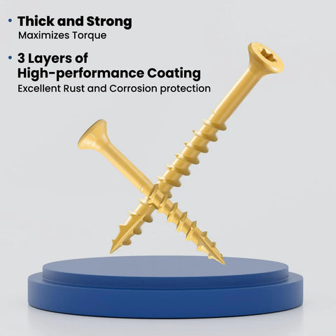 5 Inch Deck Screws No 10 By 5 36 Pack Built Tough Rust Resistant Epoxy Coated Torx Drive Head Outdoor Decking Screws