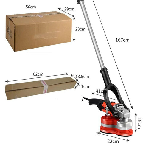 Heavy Duty 2800W Corded Angle Grinder With Six Speed Settings And Detachable Head For Precise Cutting And Grinding Jobs shown with packaging.