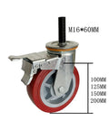 Four Inch Heavy Duty Swivel Caster Wheels Rolling Like Butter With Silent Polyurethane Treads Built To Last Dead Simple Brake Setup for garage use