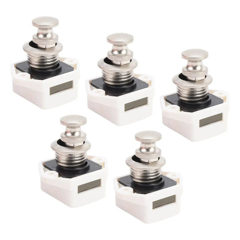 Push Button Cabinet Latch With Locking Handle For RV Camper Motorhome And Yacht Doors 14 To 18mm Thick With 20mm Mount Hole Zinc