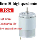 Pro Grade Dc High Speed Electric Motor 385 Size With Badass Strong Magnets And Kickin High Torque Rated for DIY kits, featuring high torque and low noise.