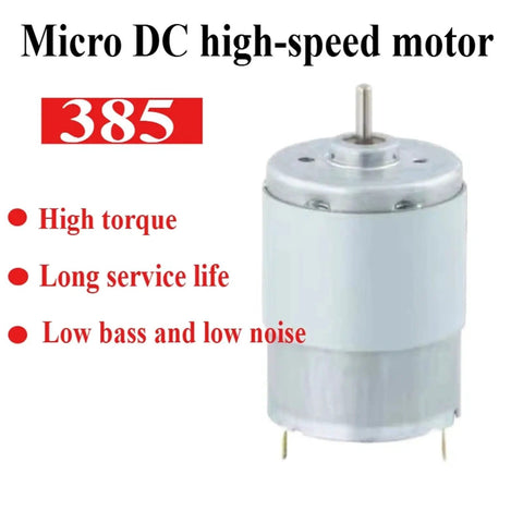 Pro Grade Dc High Speed Electric Motor 385 Size With Badass Strong Magnets And Kickin High Torque Rated for DIY kits, featuring high torque and low noise.