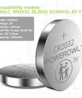 Straight Up Heavy Duty Cr2032 Batteries 20 Pack 3 Volt Coin Cell Power Supply For Watches Key Fobs And Cars Leak Free With Rock Solid Performance And Hella Long Run Time - CR2032 lithium battery with compatibility models.