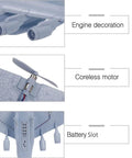 C-17 RC Airplane With 2.4GHz 2CH Remote Military Transport Aircraft 373mm Wingspan EPP Foam Fixed Wing Plane engine, motor, battery slot.