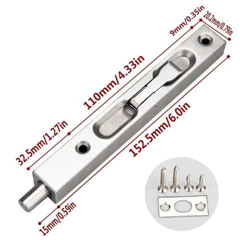 Legit Heavy Duty Double Door Flush Latches Slick Concealed Bolt Kit Brushed Silver Stainless Steel Recessed Hardware Tight Fit For Dead Simple Install And Secure Home Fixes