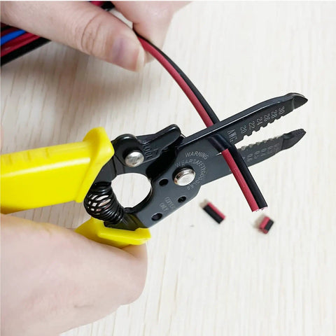 All Purpose Wire Stripper And Cutter Multi Function Hand Tool For 20 to 30 AWG Solid And Stranded Wire, 6.5 Inch used to cut wire