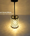 Modern Black Crystal Pendant Lights With 108 Prism Glasses Matte Black Industrial Style 1 Light Hanging Ceiling Lamp illuminated