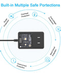 Built-in protections of 12V 2A Universal AC DC Power Adapter For Telescopes with NexStar compatibility, circuit and wire illustration