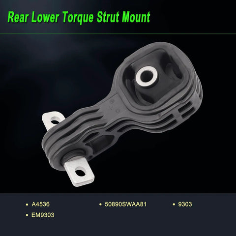 Heavy Duty Engine Motor Mount Set For 2007 Through 2011 Honda Crv 2.4l Fwd 4wd Oem Direct Replacement Part showing rear lower torque strut mount