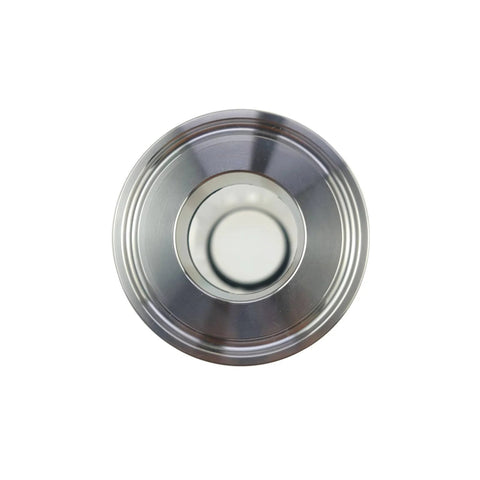 Top view of HEZONGSION 1.5-in tri-clamp mini sight glass, stainless steel SS304 with EPDM seal