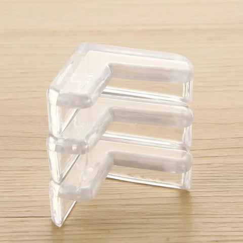 Stacked clear PVC 30 Pcs Table Corner Protectors With Heavy Duty Adhesive Tape Soft PVC Safety Corner Guards For Anti Collision