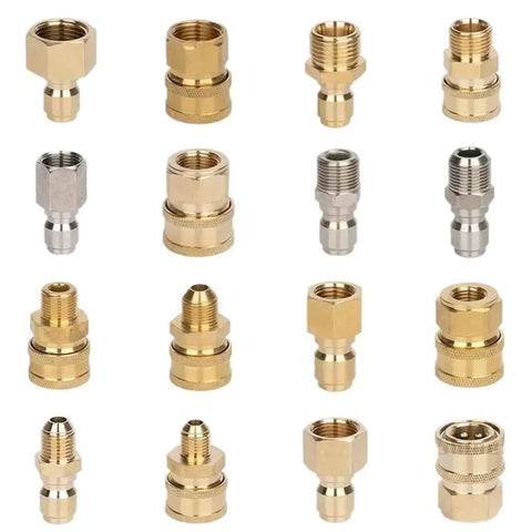 Heavy Duty Quarter Inch Brass Quick Connect Water Coupler For High Pressure Car Wash And Garden Irrigation Hose hookup variety