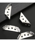 Thickened Stainless Steel 90 Degree L Shape Angle Brackets for heavy duty framing and shelving installations in black and metal