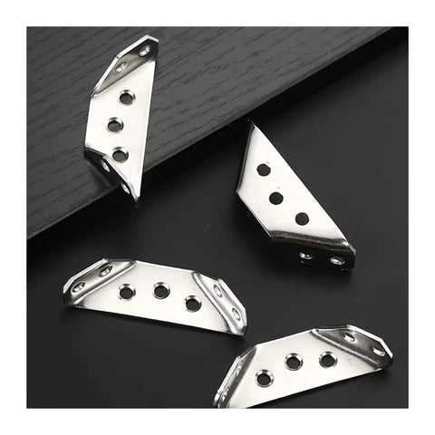 Thickened Stainless Steel 90 Degree L Shape Angle Brackets for heavy duty framing and shelving installations in black and metal