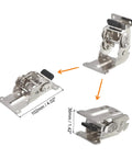 Image of Heavy Duty Table Leg Folding Brackets 2 Pack Adjustable 0 90 180 Degree Self Locking Hinges with dimensions 102mm and 36mm.