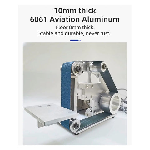 1500W Brushless Mini Electric Belt Sander 915x50mm High Speed Woodworking Tool With Rotatable Grinder, featuring durable 6061 aluminum body.