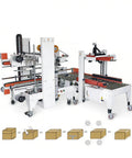 Automatic Heavy Duty Case Sealer With Adjustable Carton Belt Drive Smooth Continuous Operation in warehouse setting.