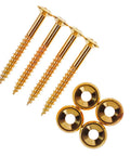 Guitar Neck Joint Bushings Set With Mounting Screws And Bass Ferrules For Electric Guitars And Bass DIY Parts Kit Color 03, 4 screws and 4 ferrules