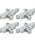 Built Tough 4 Pack Double Wheel Roller Pulleys Slide Like Butter For Sticky Doors Smooth Window Tracks Zero Jam Closet Setup Durable Alloy Steel with double wheel design