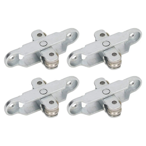 Built Tough 4 Pack Double Wheel Roller Pulleys Slide Like Butter For Sticky Doors Smooth Window Tracks Zero Jam Closet Setup Durable Alloy Steel with double wheel design
