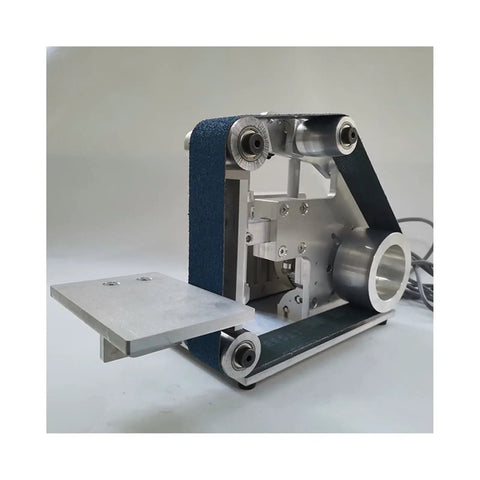 1500W Brushless Mini Electric Belt Sander 915x50mm High Speed Woodworking Tool With Rotatable Grinder, showing metal build and belt.