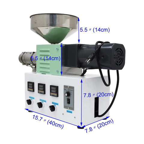 Badass Single Screw Extruder Desktop Machine For Custom 3D Printer Filament Production showcasing 25mm barrel and control panel.