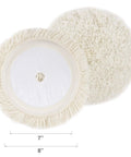 7 Inch Buffing And Polishing Pad Kit With 7 Pieces showing two wool pads with hook and loop backing for car detailing