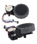 Close-up of left and right wheel set for X1 X2 Turbo robot vacuum cleaner replacement part quiet operation with smooth glide on surfaces.