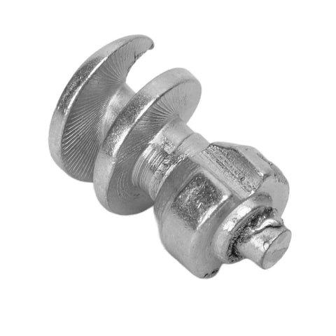 Single tungsten steel snow spike stud for off-road vehicles, close-up view, part of 50 Pcs Tire Studs Tungsten Steel Snow Spikes For Off Road Vehicles With Motorcycle And Auto Applicability, Delivers Solid Traction In Snow And Ice, All Season Anti Skid Grip For Cars Trucks And SUVs, Easy Install For Safer Winter Rides.