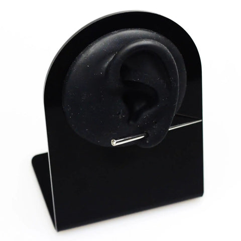 8G 3.0mm 316L Stainless Steel Calor Style Taper Insertion Pin for Stretching Kit Stretcher Body Piercing Tool No Thread Inside Hollow End Concave Taper Perfect for Gauge Expansion from 12g to 8g and 10g to 8g Pro Grade, shown on black stand