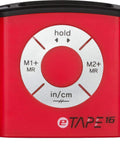 Close-up of eTape16 with controls visible, Digital Tape Measure Three Quarter Inch By Sixteen Foot Pro Grade Build Weatherproof